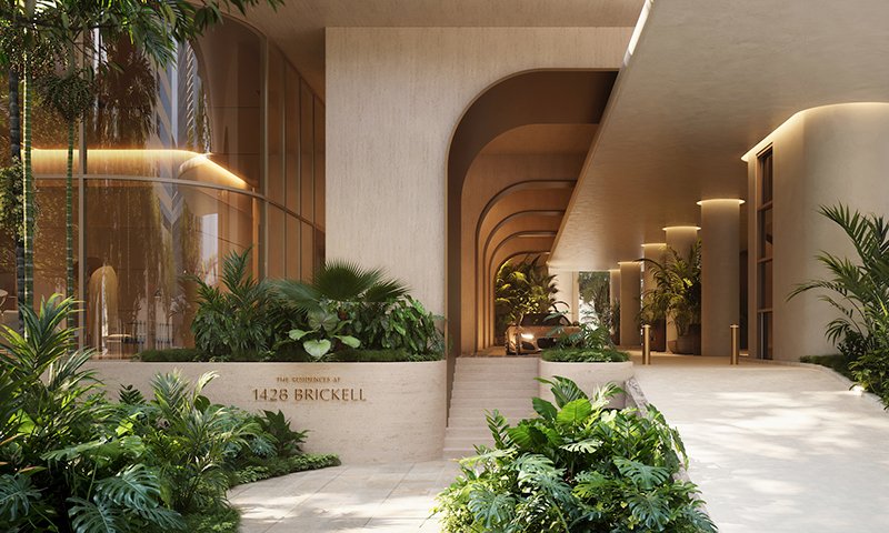 Exterior architecture of 1428 Brickell