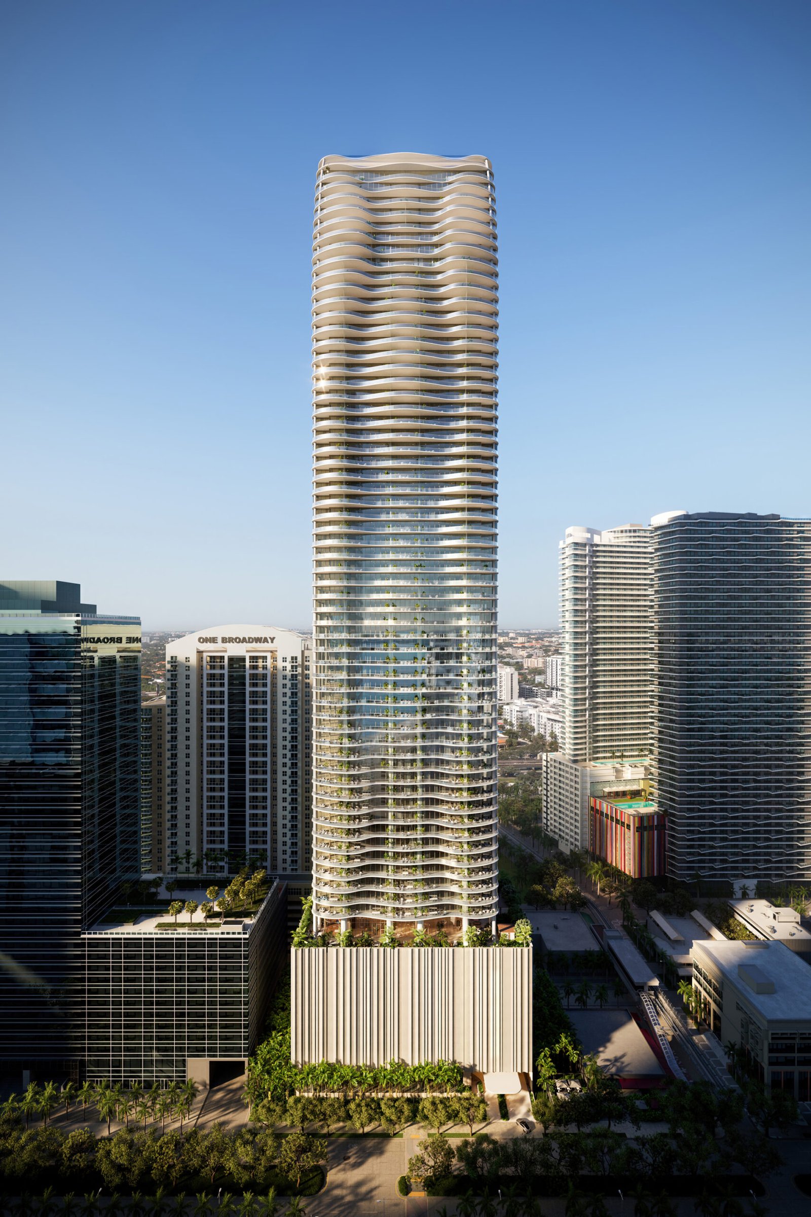 Architectural rendering of 1428 Brickell
