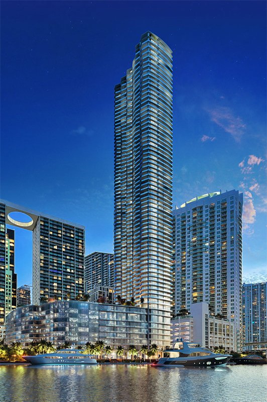 Brickell Miami skyline near One Brickell Residences