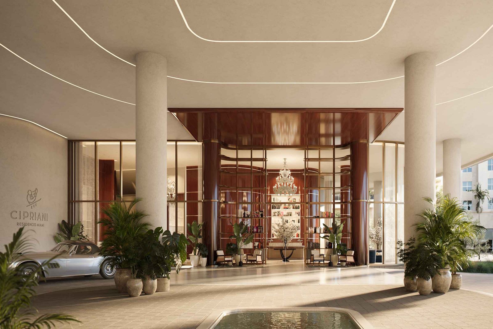 Cipriani Residences Miami arrival entrance