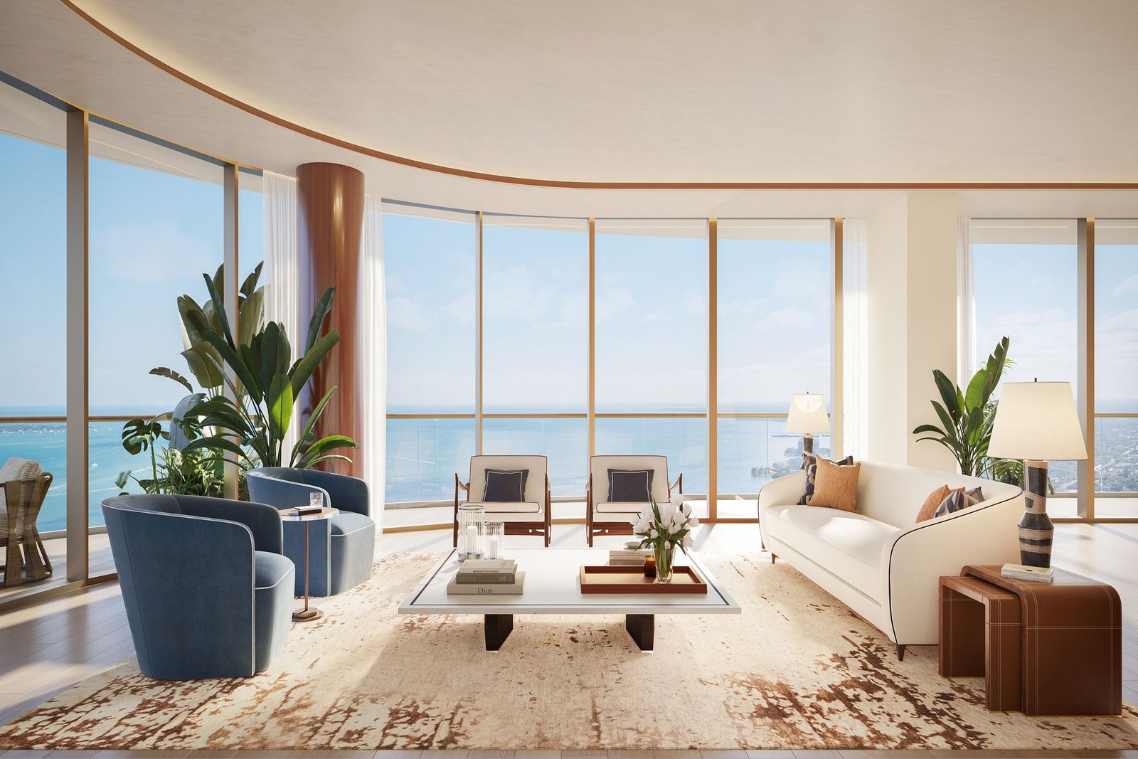 Cipriani Residences Miami living room