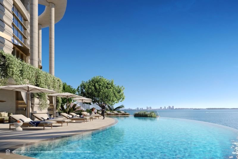 East pool at St. Regis Residences Miami